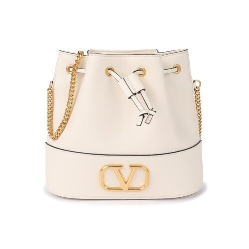 Valentino 26SS gold V-logo chain bucket bag Ivory 8W2P0T83 HPF I16636017