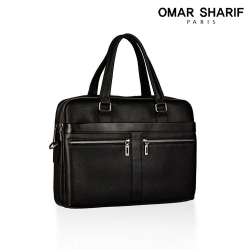Omasharif Genuine Cow Leather Men's Document Bag Business Bag Briefcase OS7011M636615