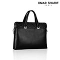 Omasharif Natural Cow Leather Men's Document Bag Business Bag Briefcase OS7004M636615