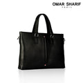Omashariff Men's Genuine Cowhide Leather Business Briefcase OS7002M636615