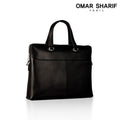 Omasharif Men's Natural Cowhide Leather Document Business Bag Briefcase OS7001M636615