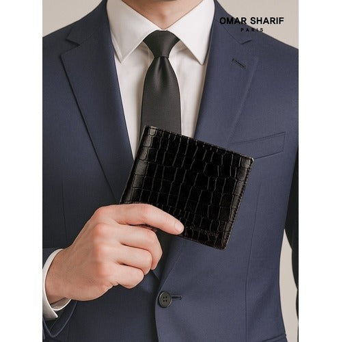Omasharif Crocodile Genuine Cow Leather Men's Card Holder OS6559636615