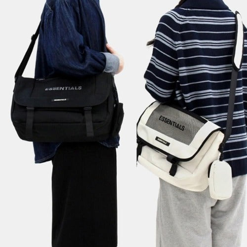 Men's Women's Casual Utility Mesh Street Messenger Bag 636661