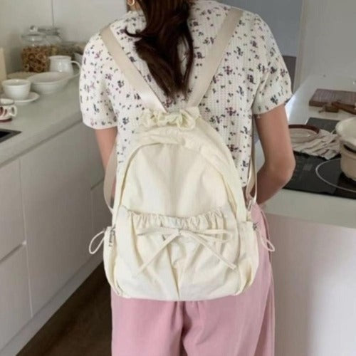 Women's Four Seasons Light Mini Shirring Polyester Backpack 636661