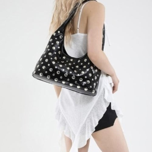 Women's Casual Chic Stud Daily Shoulder Bag 636661