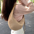 Women's suede round crew pouch shoulder bag 636661