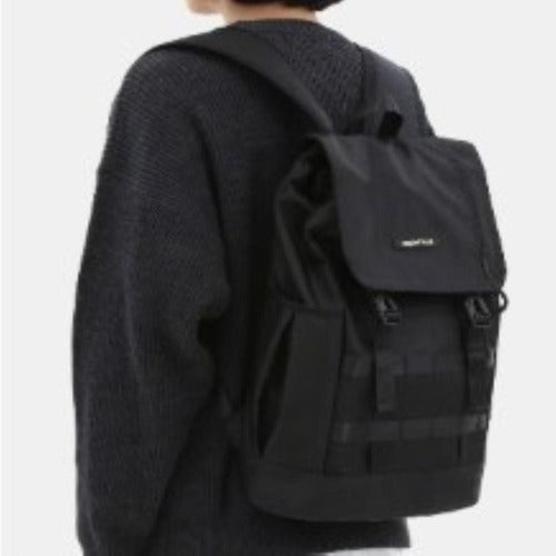 Pleated Unisex Double Buckle Polyester Notebook Bag 636661