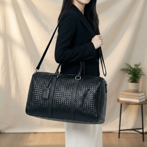 Wrist strap weaving leather Boston bag男女通用 机内收纳袋636661