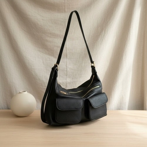 Women leather pocket mini shoulder crossbody 636661