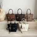 Women's Mini Square Leather Shoulder Bag with Pockets and Key Ring Cross636661