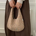 Women's日常basic round knit style tote bag 636661
