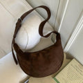 Women's Soft Suede Round-toe Mini Crossbody Bag 636661