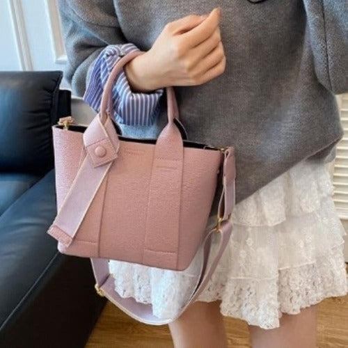 Women's四季基本皮质肩跨包636661