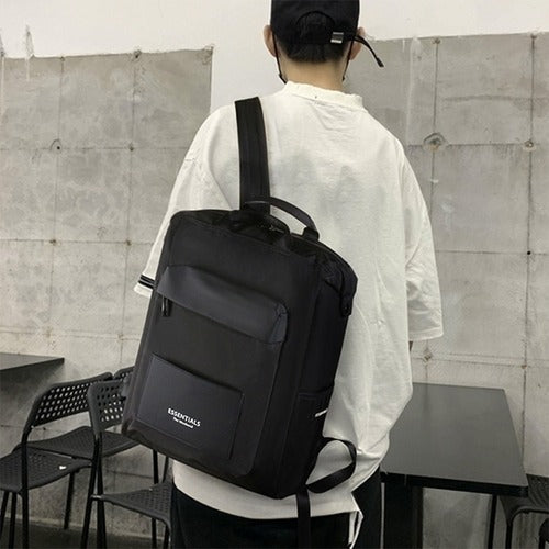 Skirt Men's Multi-pocket Square Campus Look Black Women's Backpack 636661