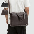 Men's Artificial Leather Spacious Two-way Briefcase 636661