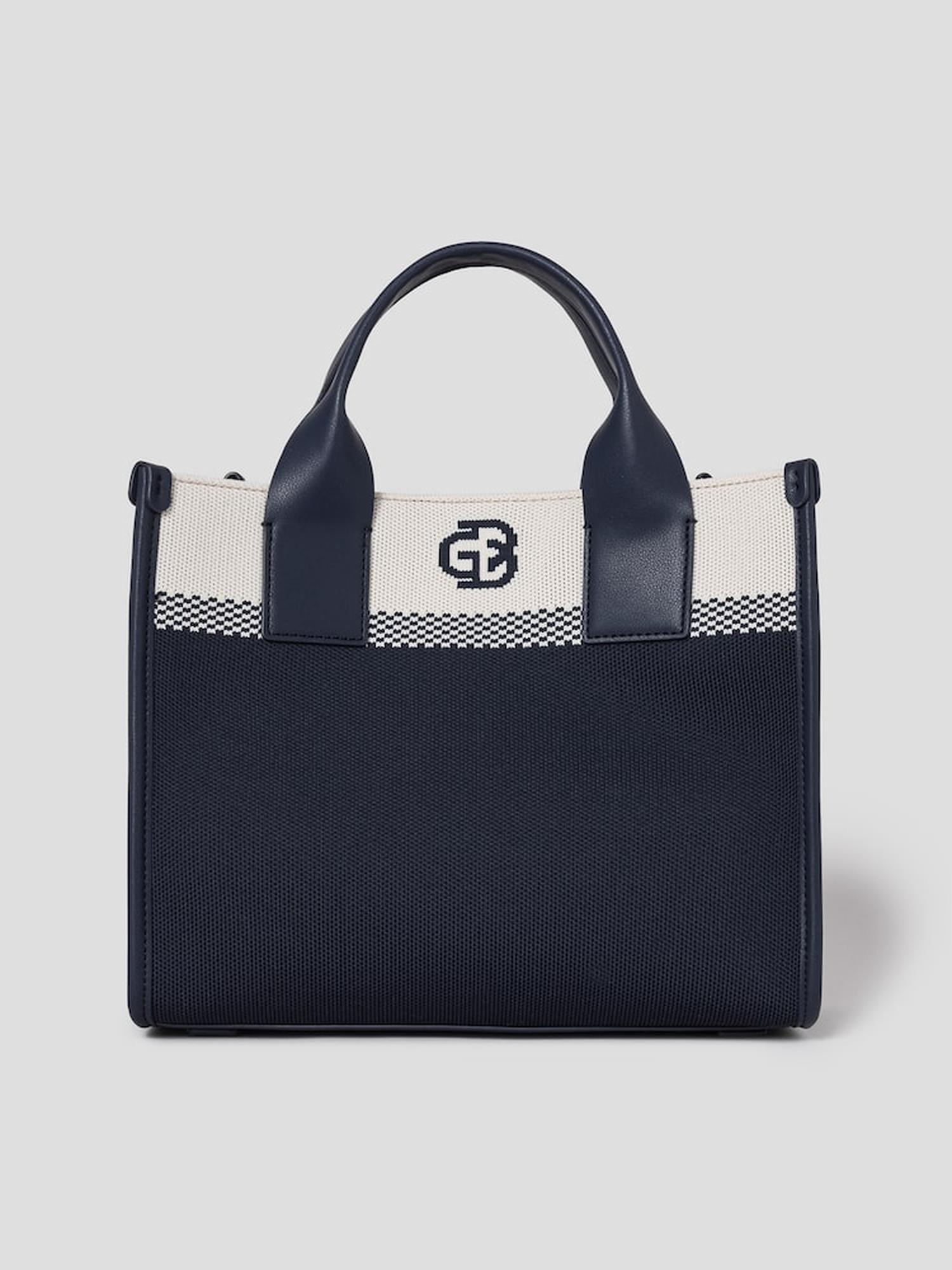 Bin甫 ACC Women's Square Knit Bag - Navy