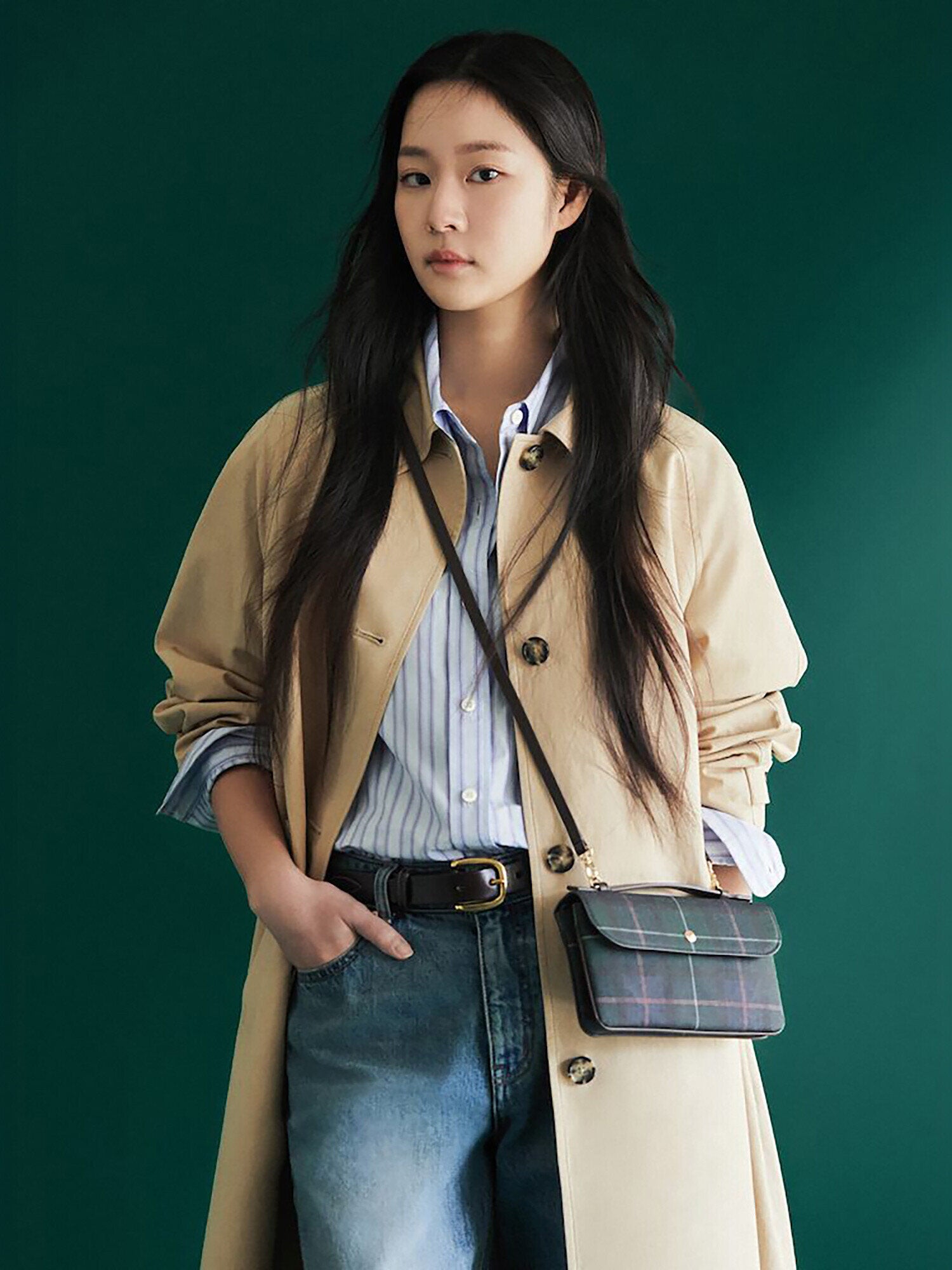 Binfel ACC BinfelACC Heritage Check Crossbody - Green