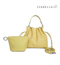 IsabellaG String Suede Bucket Bag - Yellow Lemon