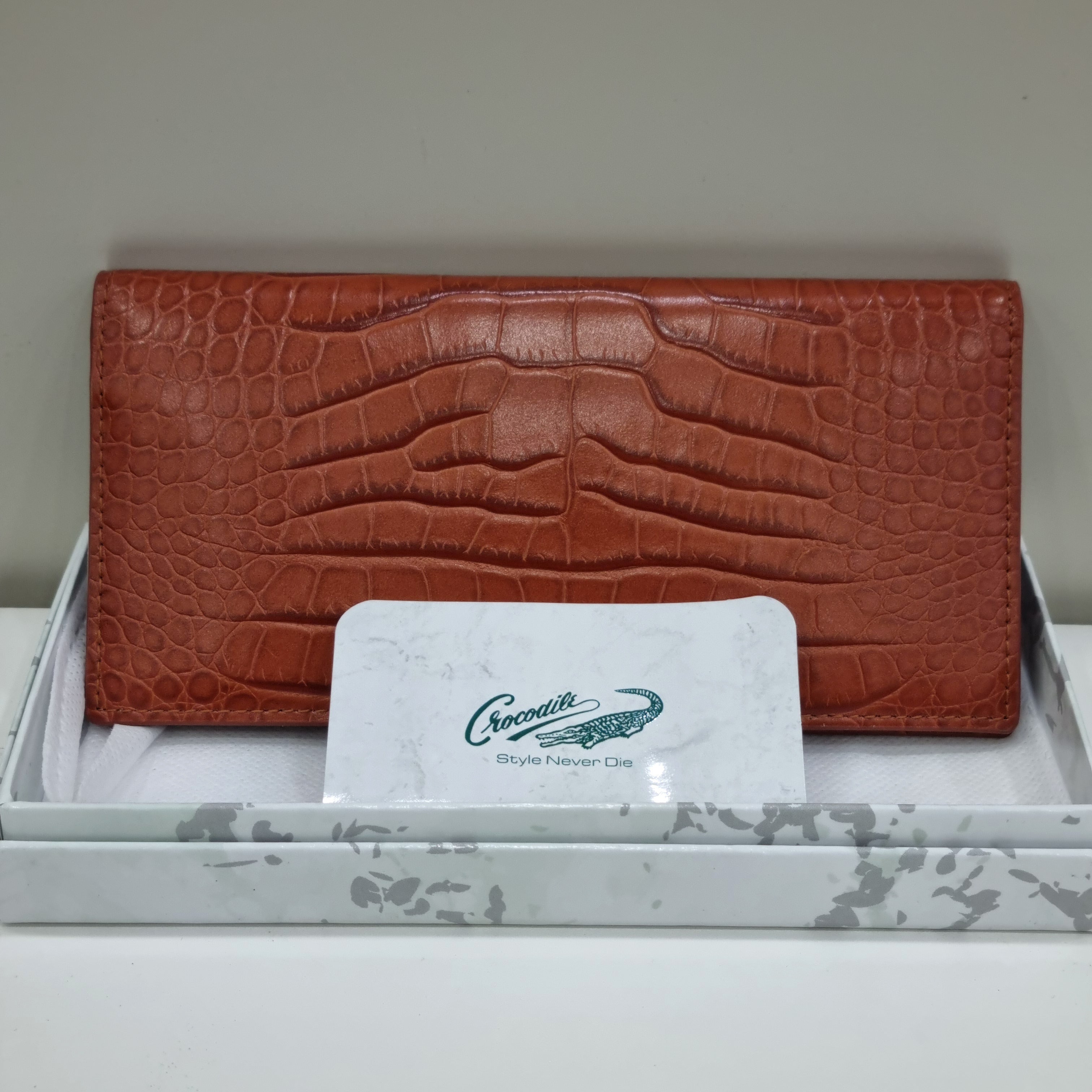 Crocodile Men's Cowhide Leather Wallet CDAABPL9005BR GN