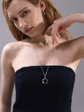 Jin Seul Hui Serain Pearl Long Necklace silver