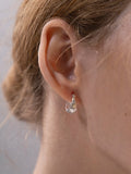 Jaynie Pleats Curve Earring silver
