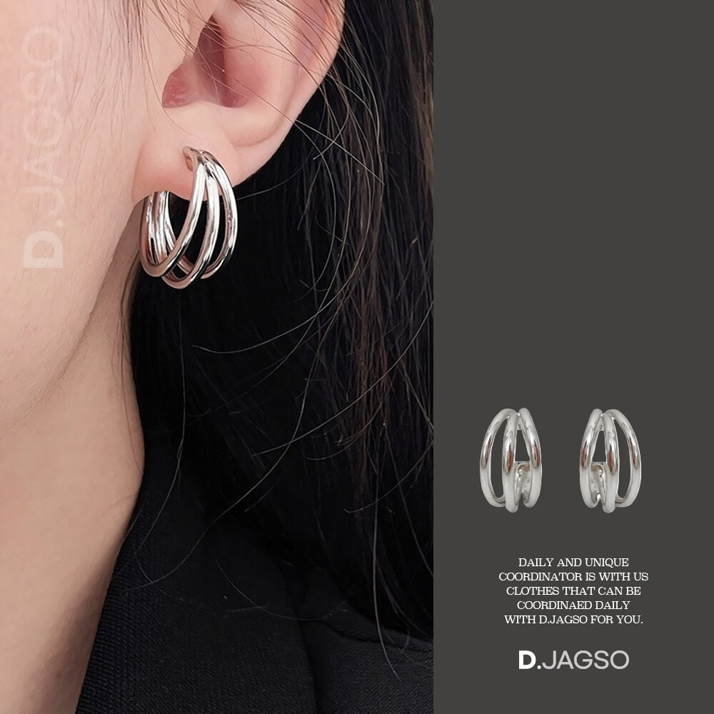 Designer Mall Women's Layered Ring Daily Mood Earrings
