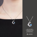 Designer Mall Female Blue Moon Heart Fashionable Gift Necklace