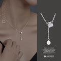 Designer Mall Women's Pearl Necklace High-end Design Long Style
