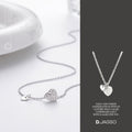 Designer Mall Women to Pendant Love Heart Cubic Link Necklace