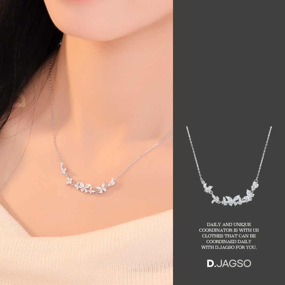Designer Mall Female S925 Sterling Silver Flower Smile Pendant
