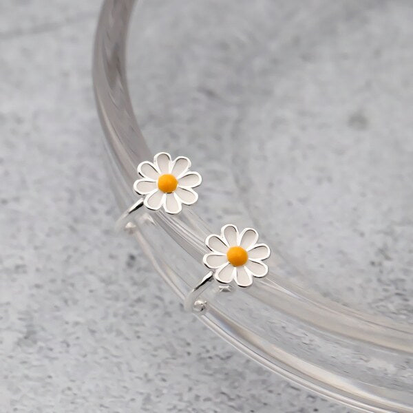 Designer Mall Women's Daily Accessory Piercing Daisy Earrings