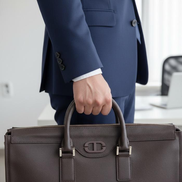 Michel by Tandi TC01 male premium leather briefcase crossbody business tote bag B5604305SB2 (4733534