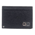 Salvatore Ferragamo Ferragamo Giancini Full Out ID Window Card Holder Black 66A061 685914