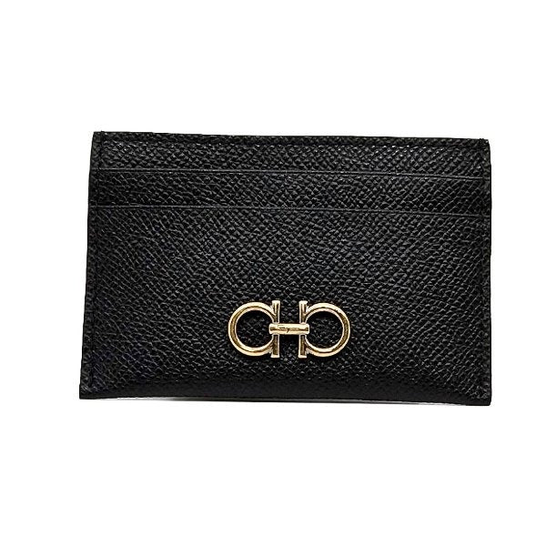  Salvatore Ferragamo Ferragamo Giancarlo Credit Card Holder Black 660371 741376
