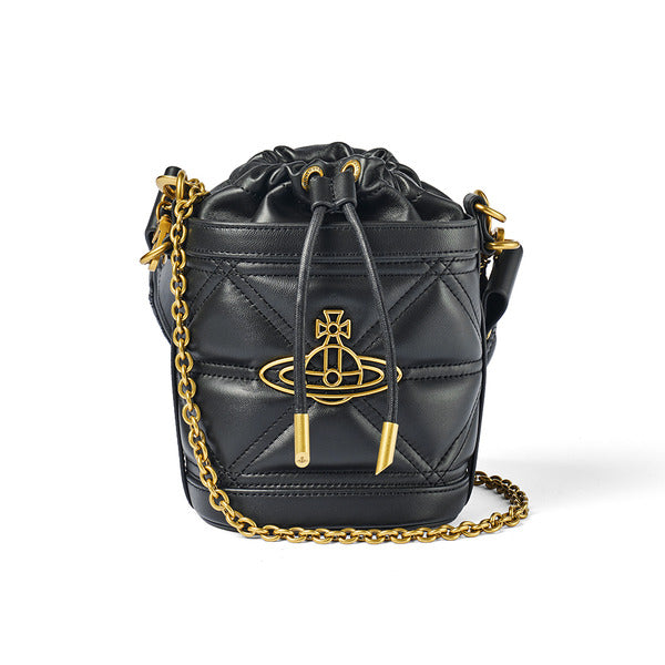VivienneWestwood 4C030009W L006U N403 Kitty Napoli quilting small bucket bag