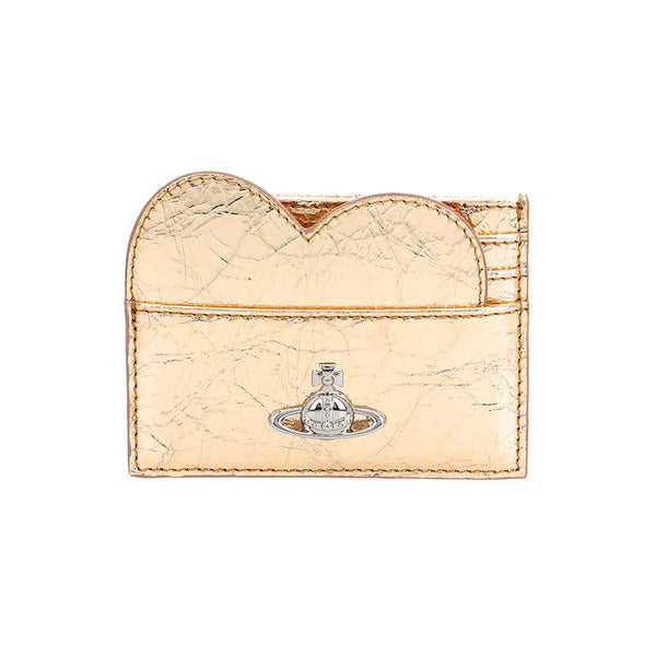Vivian Westwood 54030008W L00A7 R401 Metallic Crinkled Heart Card Wallet