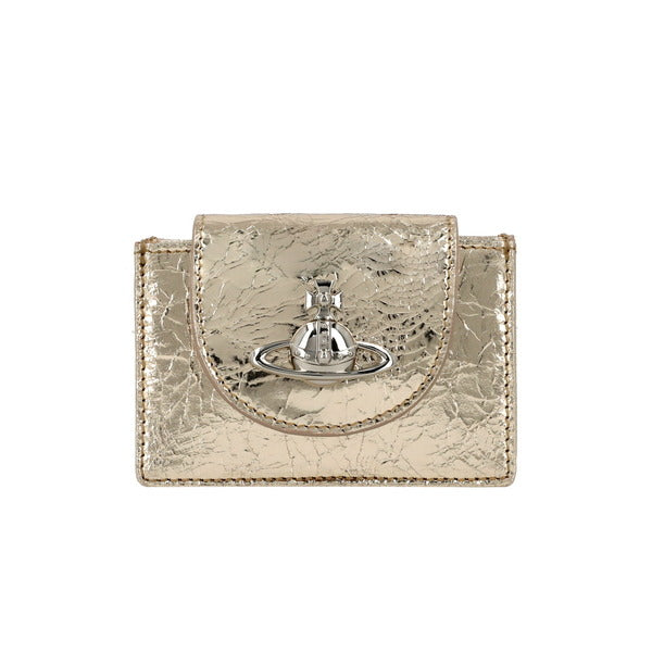 Vivian Westwood 5402000AW L00A7 R401 Metalic Crinkle Flap Card Wallet