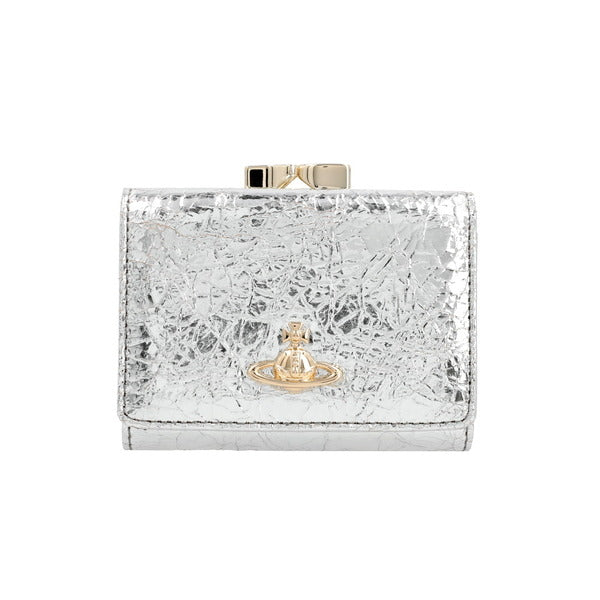Vivian Westwood 5115002MW L00A7 Q401 Metallic Crinkled Small Frame Wallet