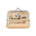 Vivienne Westwood 56010005W L00A7 R401 Metallic Crinkled Frame Pulse Mini Coin Purse