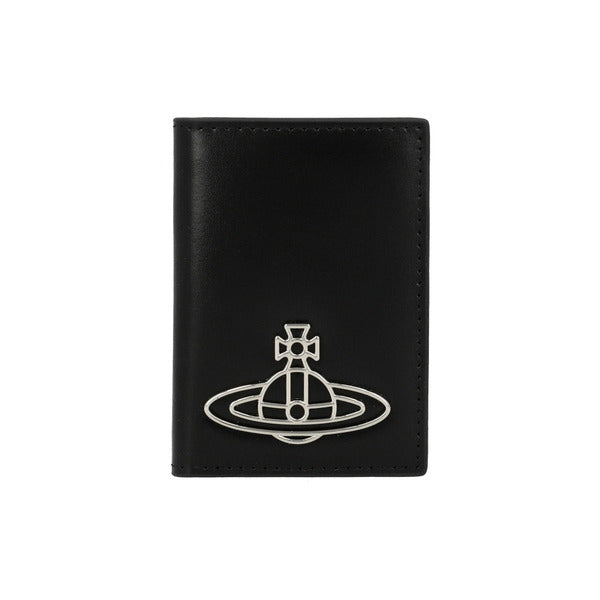 Vivian Westwood 5115002WU L0077 N401 silk leather vertical small card wallet