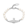 Vivian Westwood 61030001 02P131 mini bass leaf pearl bracelet