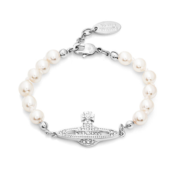 Vivian Westwood 61030001 02P131 mini bass leaf pearl bracelet