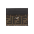Fendi FF Fabric Card Holder Brown 7M0164 ALWK F0L3T