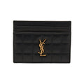 Longueville 742760 AABVP 1000 Cassandra Monogram Mattelasse Quilted Gold-Leaf Card Case