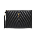 Longines 440222 CWU01 1000 Cassandra Monogram Matelasse Gold Clutch Bag