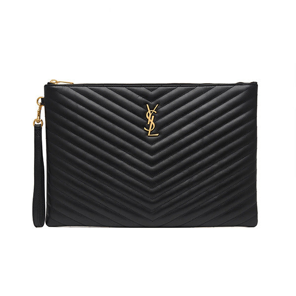 Longines 440222 CWU01 1000 Cassandra Monogram Matelasse Gold Clutch Bag