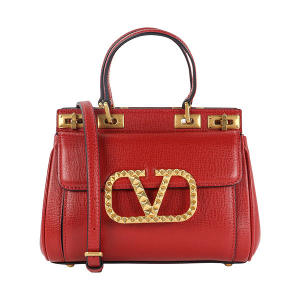 Valentino V logo leather top handles small tote bag WW2B0J44BQZ JU5