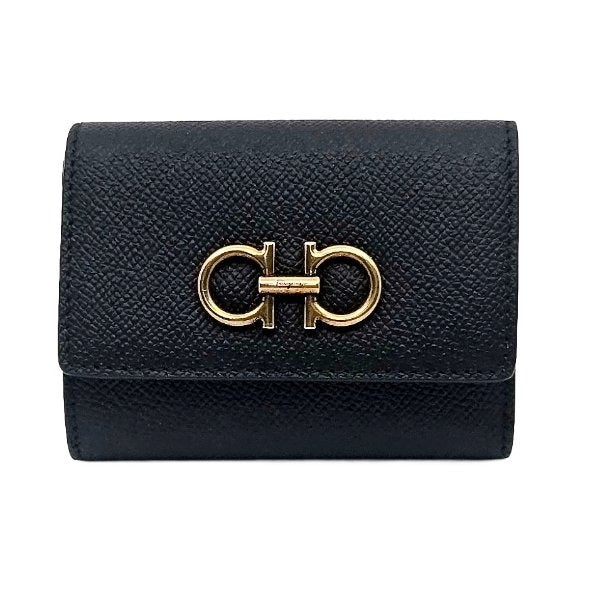 Ferragamo Ganccini Short Wallet Black 220862 779894