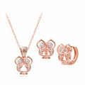 MaryGreen RoseGold Jewelry WhiteCubics SET