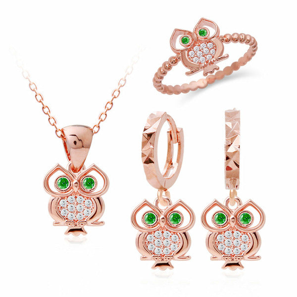 MaryGreen RoseGold Jewelry British Green SET